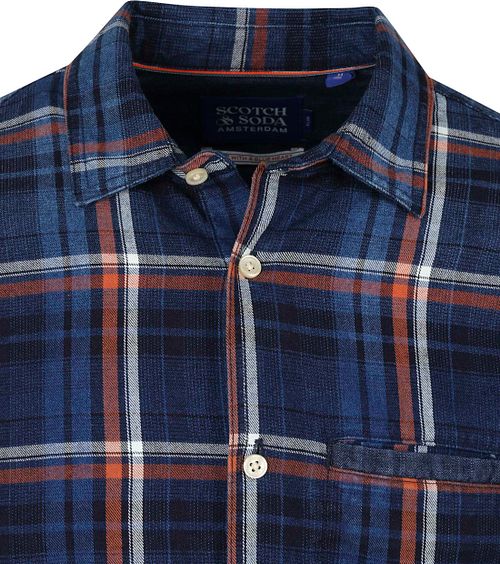 Camisa de Scotch and Soda azul de cuadros Product / Detail