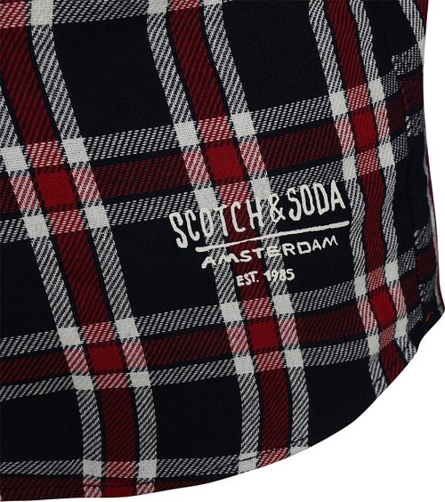 Scotch and Soda Hemd Karomuster Blau/Rot Product / Detail