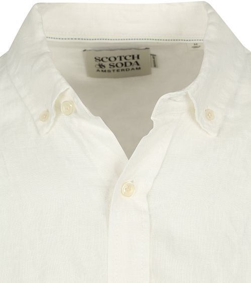 Scotch and Soda Linen Shirt White Product / Detail
