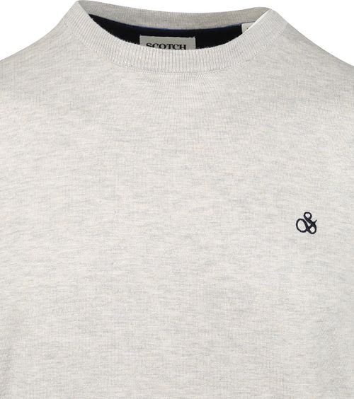 Pullover Scotch and Soda bianco melange osso Product / Detail