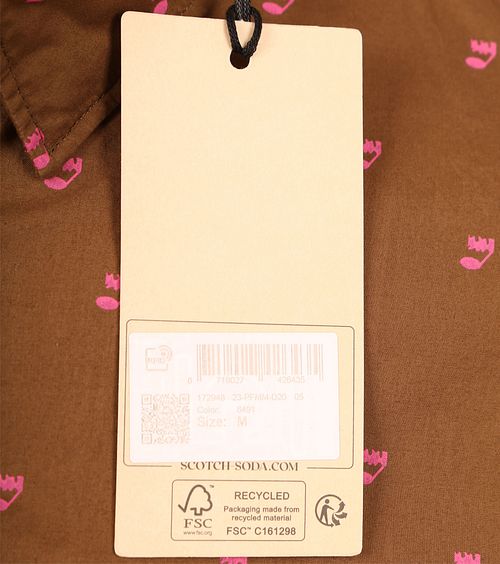 Scotch and Soda Skjorta Tryck Brun Product / Detail