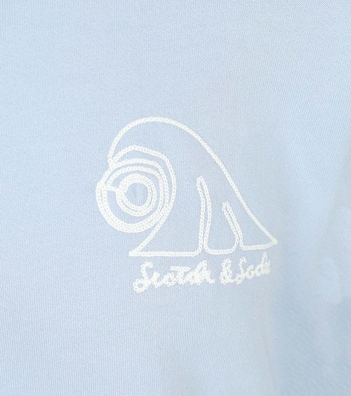 Scotch and Soda Sweatshirt med broderi i lysblå Product / Detail