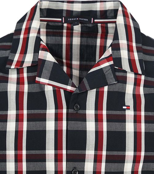 Set pigiama Tommy Hilfiger a quadri blu scuro Product / Detail