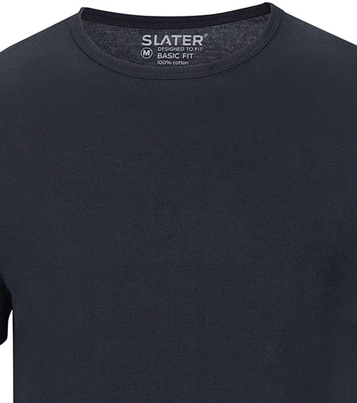 Slater 2-pakke Basic Fit T-skjorte i marinblå Product / Detail
