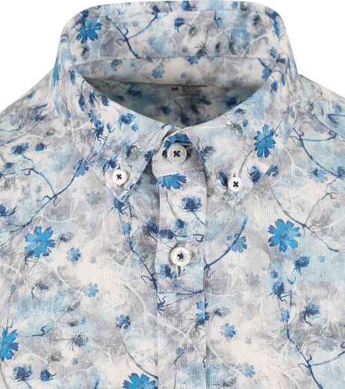 State Of Art Chemise à Manches Courtes Imprimée Fleur Bleue Product / Detail