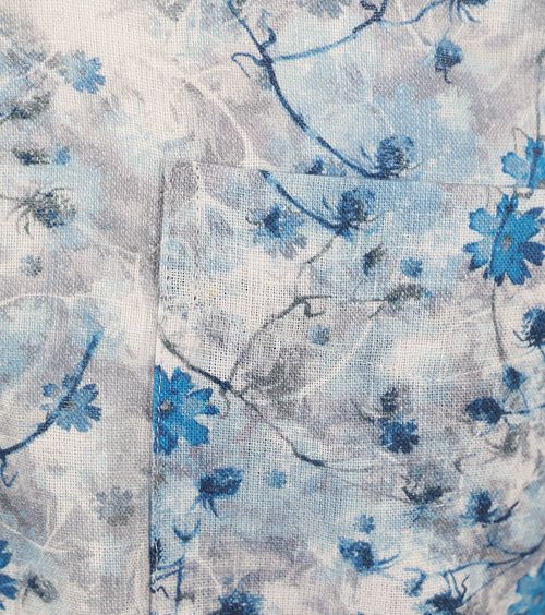 State Of Art Chemise à Manches Courtes Imprimée Fleur Bleue Product / Detail