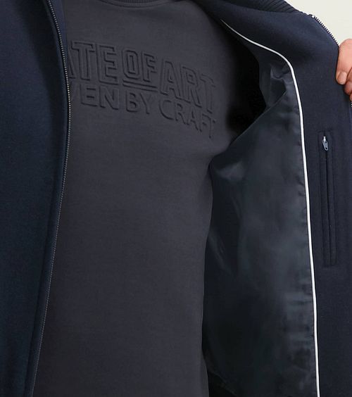 State Of Art Jakke Bomber Uld Navy Model / Detail