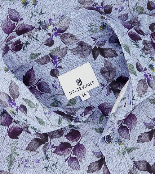 State Of Art Overhemd Planten Blauw Product / Detail