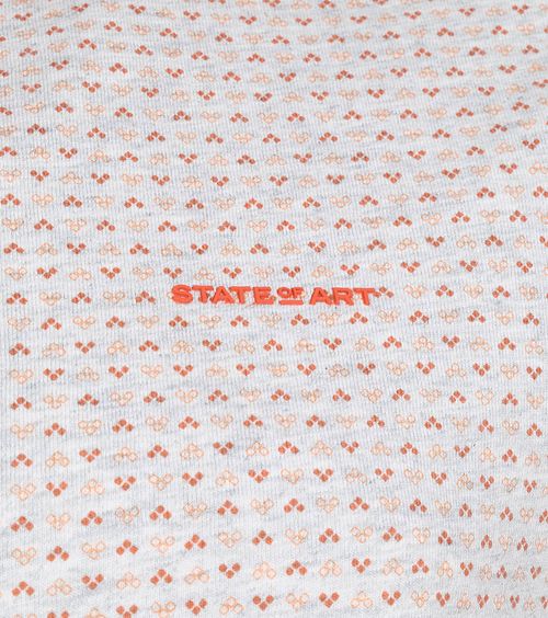 State Of Art Polo Impression Gris Rouge Product / Detail