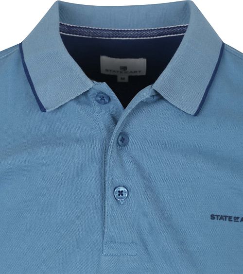 State of Art Poloshirt Pique Blue Product / Detail