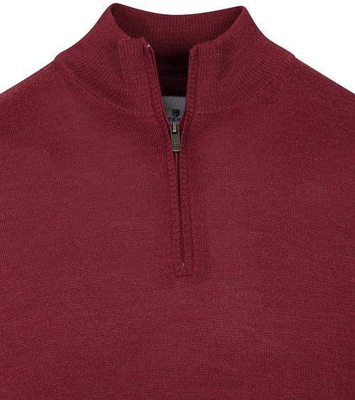 State Of Art Half Zip Wol Mix Bordeaux Rood Product / Detail