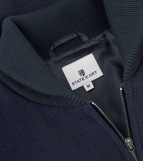 State Of Art Veste Bomber Laine Marine Product / Detail