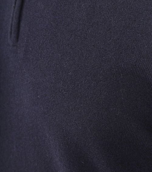 Jersey Half Zip de lana merina Steppin' Out en azul marino Product / Detail