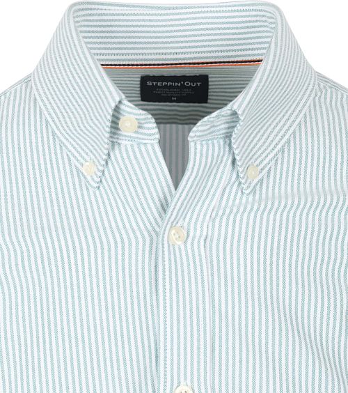 Steppin' Out Overhemd Oxford Streep Lichtgroen Product / Detail