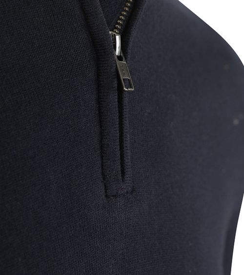 Steppin' Out Halvzip Tröja i Bomull och Kashmir Blå Product / Detail