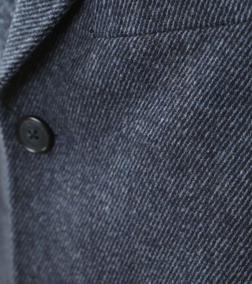 Suitable Abrigo de lana twill azul marino Product / Detail