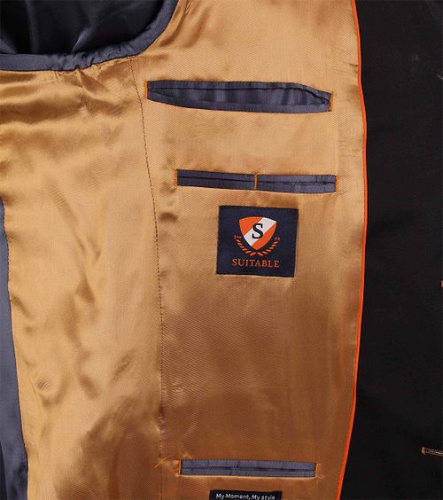 Suitable Blazer Njaro de lana azul marino Product / Detail