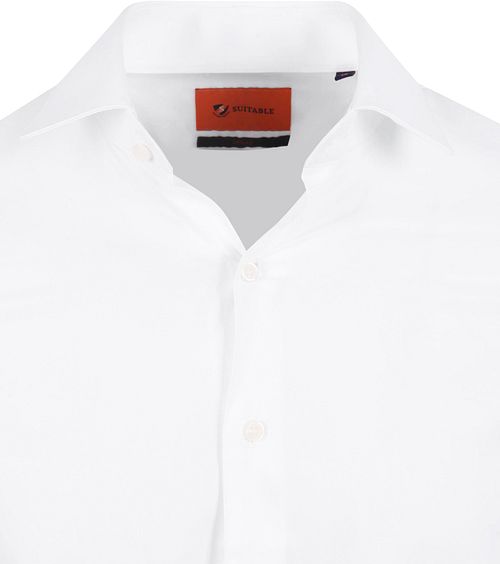 Suitable Camisa de punto piqué blanca Product / Detail