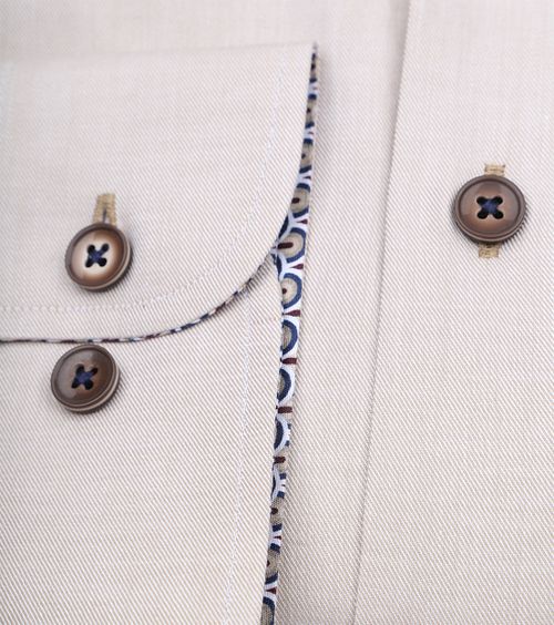 Suitable Camisa de twill beige Product / Detail