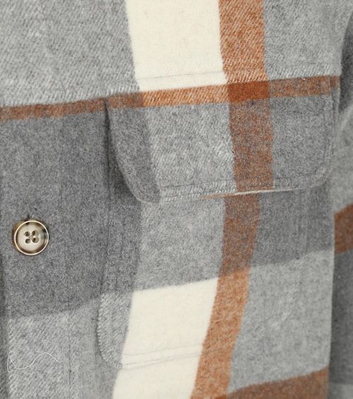 Suitable Overshirt August mezcla de lana gris Product / Detail