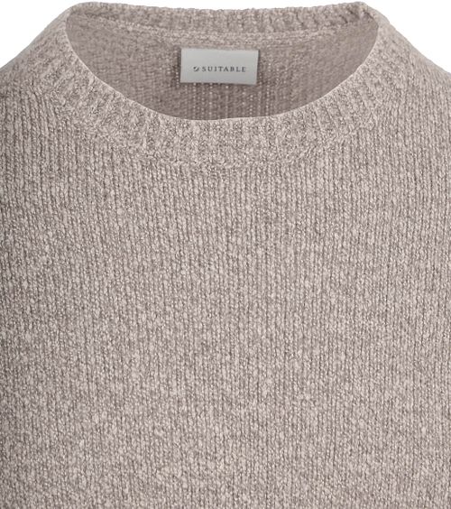 Suitable Genser i Kokt Ull Taupe Product / Detail