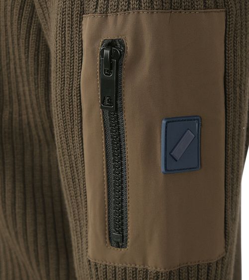 Suitable Half Zip Wollpullover Dunkelgrün Product / Detail