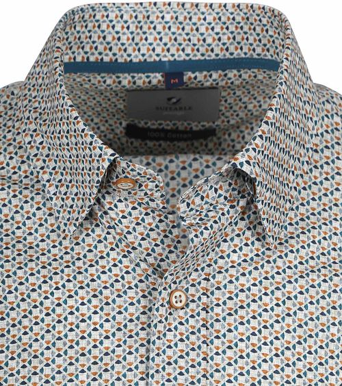 Suitable Hemd Print Blauw Product / Detail