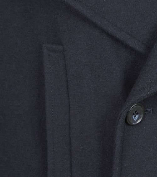 Suitable Caban-frakke i uld navyblå Product / Detail
