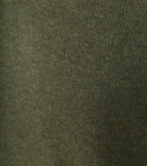 Jersey de lana de cordero Suitable de cuello redondo en verde oliva Product / Detail