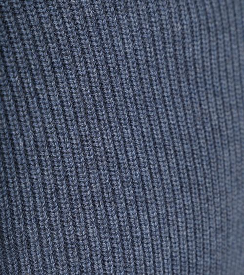 Suitable Half Zip Pullover Wool Blend Dark Blue Product / Detail