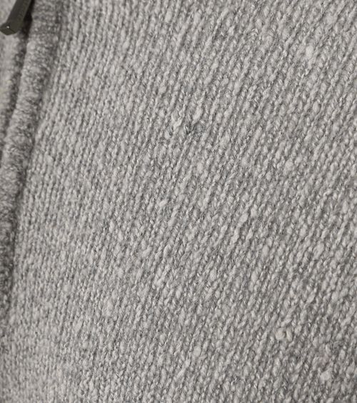 Suitable Half Zip Pullover Boiled Wool Grey Product / Detail