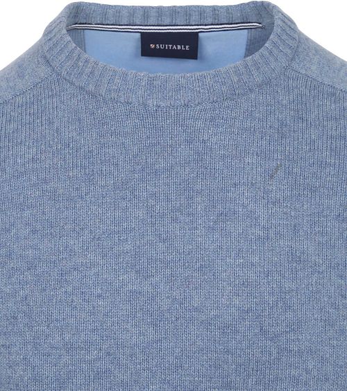 Suitable Lamswol Trui Ronde Hals Lichtblauw Product / Detail
