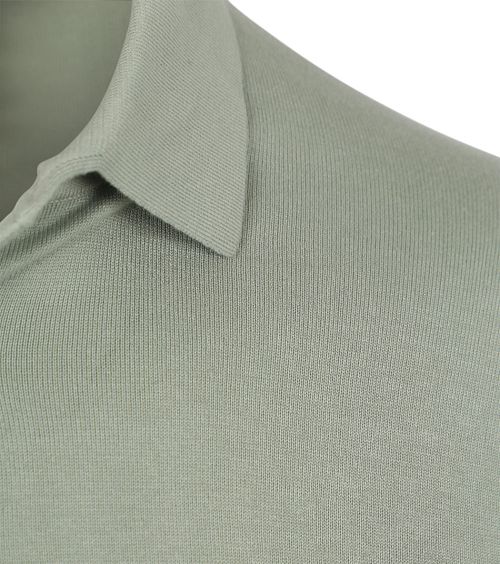 Suitable polo in cotone compatto verde chiaro Product / Detail