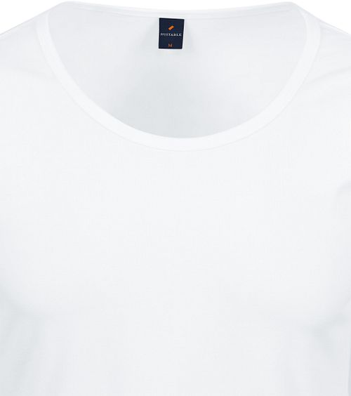 Suitable Otaru T-Shirt z szerokim okrągłym dekoltem biały 2-pack Product / Detail