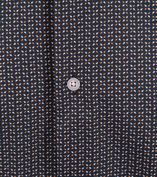 Suitable Short Sleeve Overhemd Print Navy Product / Detail
