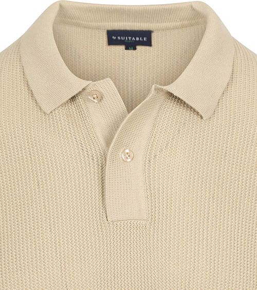 Suitable Respekt Polo Struktur Stickad Beige Product / Detail
