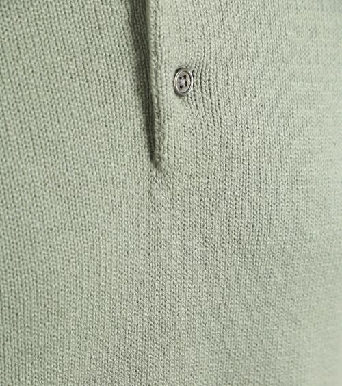 Suitable Polo de punto grueso Raw verde claro Product / Detail