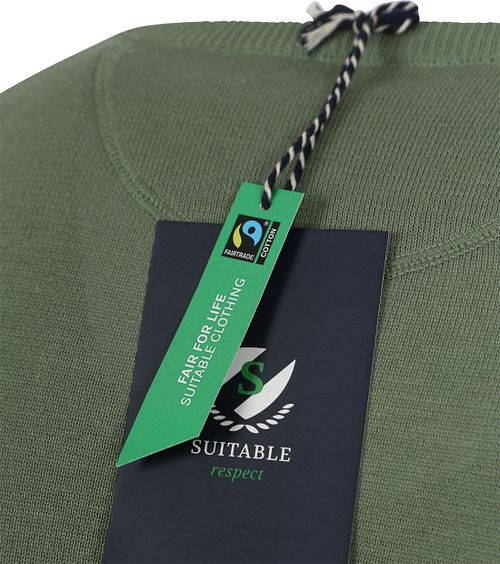 Suitable Respect Bio-Baumwolle Pullover Vinir Mid Grün Product / Detail