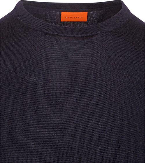 Suitable Merino Rundhals Pullover - Dunkelblau Product / Detail