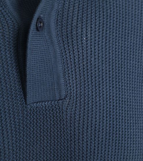Suitable Respect Polo de punto estructurado Azul Product / Detail