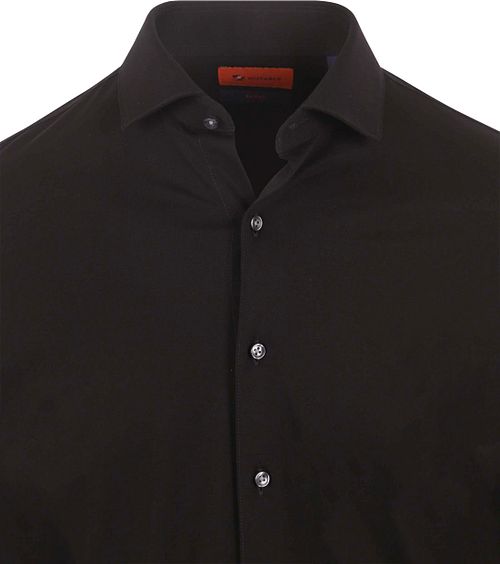 Suitable Shirt Knitted Pique Black Product / Detail