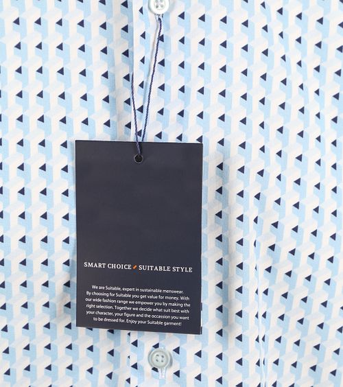 Suitable Short Sleeve Hemd Druck Blau Product / Detail