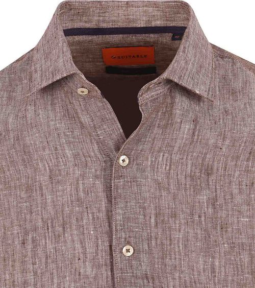 Suitable Skjorta i Linnetyg Taupe Product / Detail