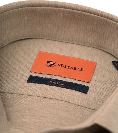 Suitable Skjorta Pique Beige Product / Detail