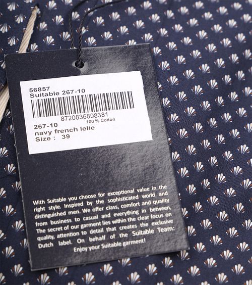 Suitable Skjorta Tryck Mörkblå 267-10 Product / Detail