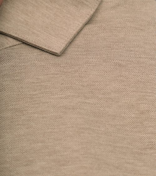 Suitable Skjorte Pique Beige Product / Detail