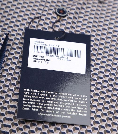 Suitable Skjorte med Print Brun 267-12 Product / Detail