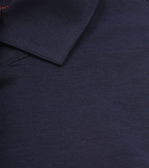 Suitable Strikket Piqué Skjorte Marineblå Product / Detail