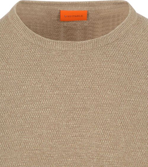 Suitable sweter Structure Slub beżowy Product / Detail