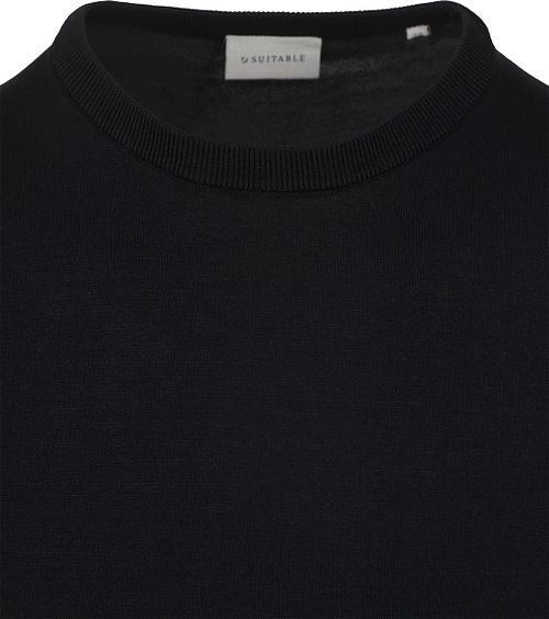 Suitable Strikket T-skjorte Wap Navy Product / Detail